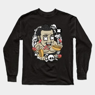 Sumo Player Junk Food Long Sleeve T-Shirt